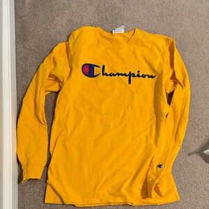 Champion Gold Long Sleeve Tee